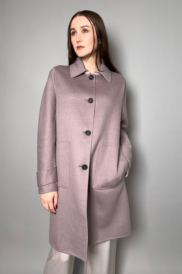 Lorena Antoniazzi Wool Coat in Light Violet - Ashia Mode - Vancouver BC