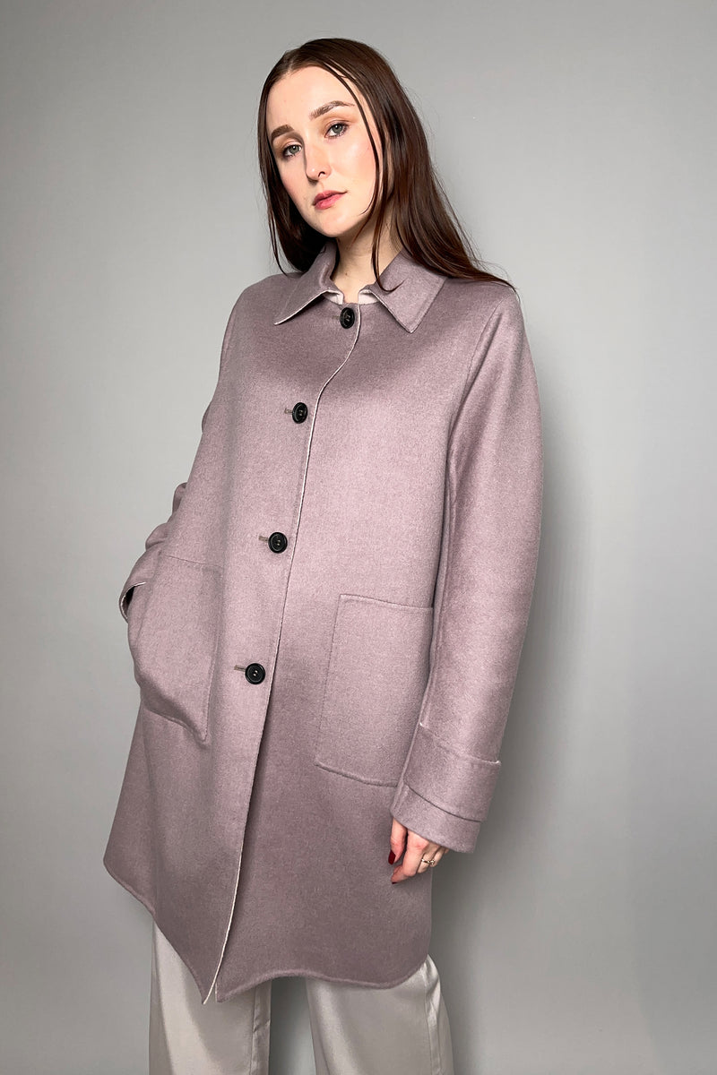 Lorena Antoniazzi Wool Coat in Light Violet - Ashia Mode - Vancouver BC