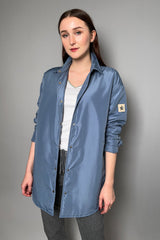 Lorena Antoniazzi Padded Shirt-Jacket in Dusty Blue