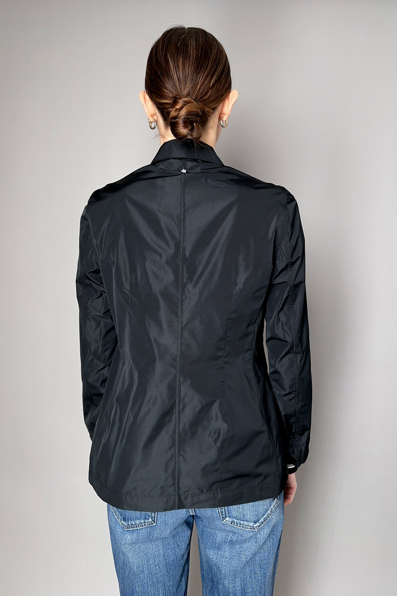 Lorena Antoniazzi Double Breasted Taffeta Blazer in Black Vancouver. Shop Online or in Store.