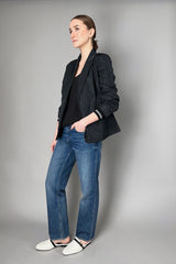 Lorena Antoniazzi Double Breasted Taffeta Blazer in Black Vancouver. Shop Online or in Store.