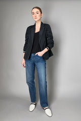 Lorena Antoniazzi Double Breasted Taffeta Blazer in Black Vancouver. Shop Online or in Store.