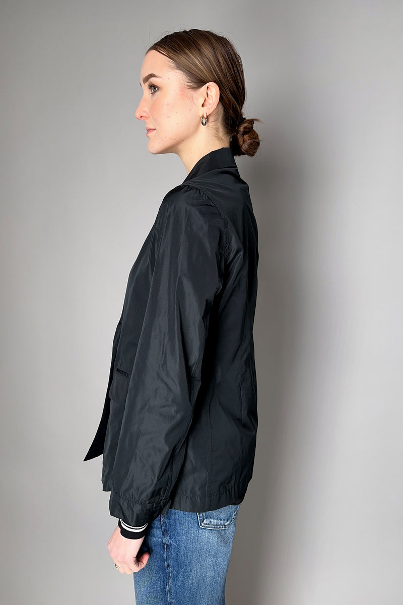 Lorena Antoniazzi Double Breasted Taffeta Blazer in Black Vancouver. Shop Online or in Store.