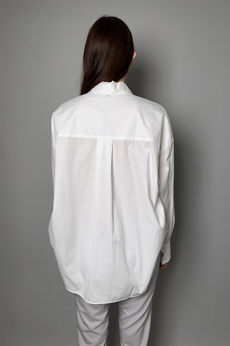Lorena Antoniazzi Cocoon Back Shirt in White Vancouver. Shop Online or in Store.