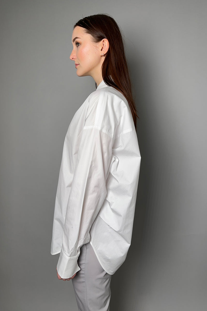 Lorena Antoniazzi Cocoon Back Shirt in White Vancouver. Shop Online or in Store.
