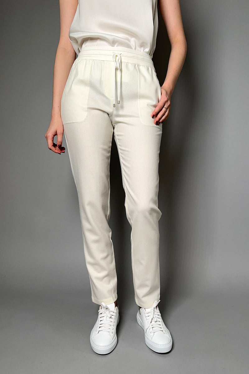 Lorena Antoniazzi Wool Flannel Jogger Pants in White – Ashia Mode