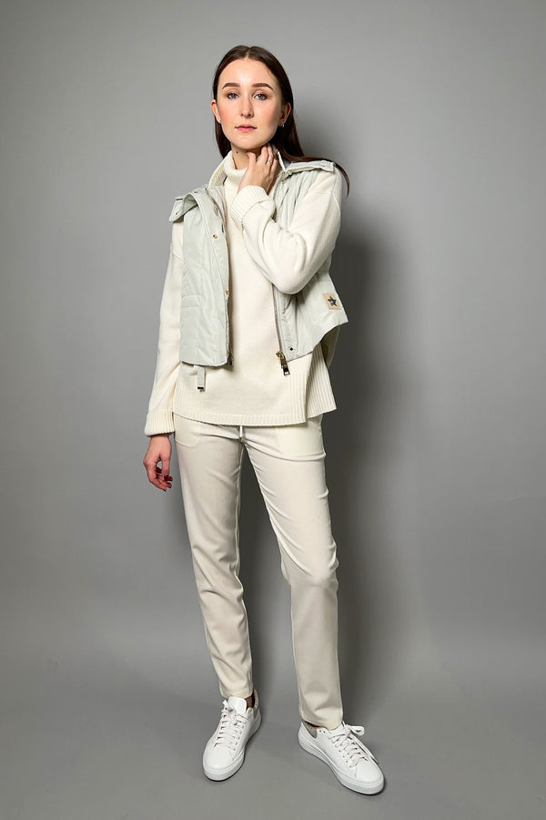 Lorena Antoniazzi Wool Flannel Jogger Pants in White