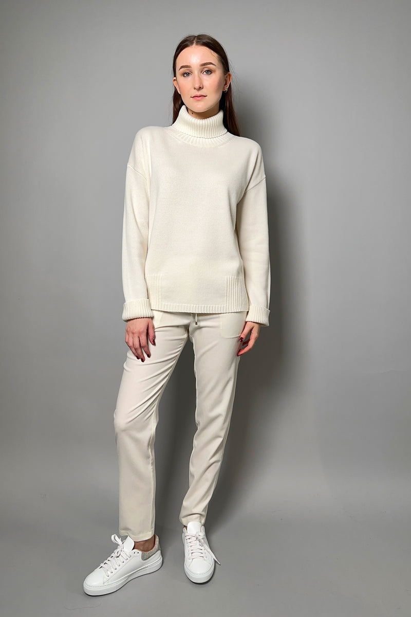 Lorena Antoniazzi Knit Turtleneck Sweater in Off White - Ashia Mode - Vancouver BC