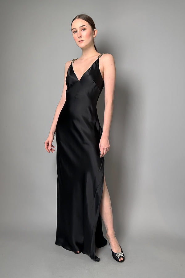 L'Agence Silk Jet Chain Gown in Black- Ashia Mode- Vancouver, BC