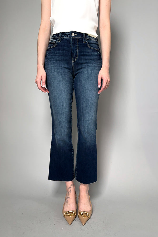 L'Agence "Columbia" Kendra Cropped Flared Jeans