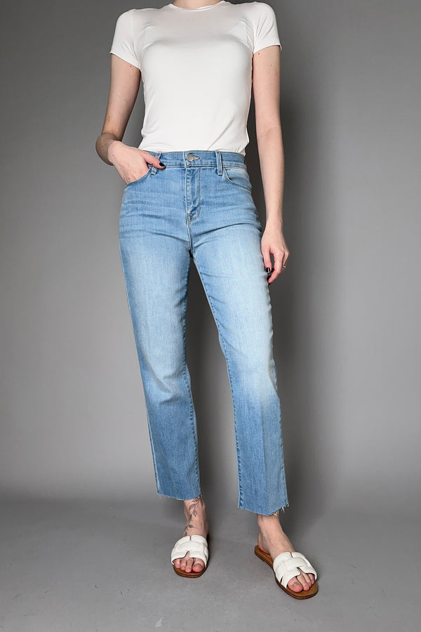 L'Agence "Omaha" Sada High Rise Cropped Slim Fit Jeans