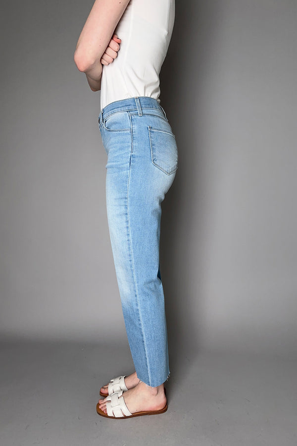 L'Agence "Omaha" Sada High Rise Cropped Slim Fit Jeans