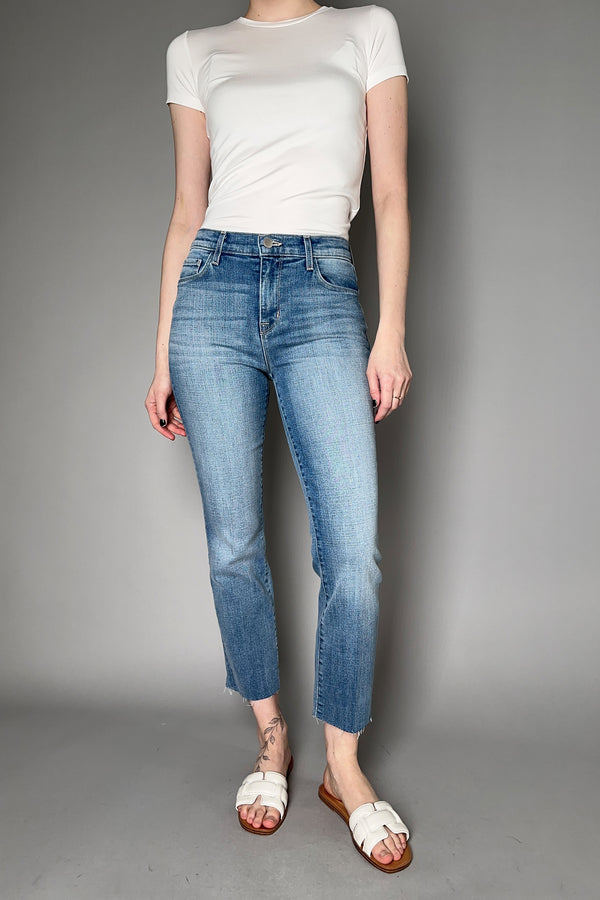 L'Agence "Summit" Sada High Rise Cropped Slim Fit Jeans