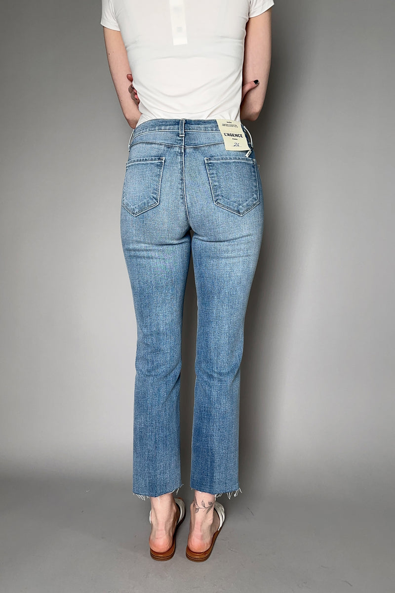 L'Agence "Summit" Sada High Rise Cropped Slim Fit Jeans