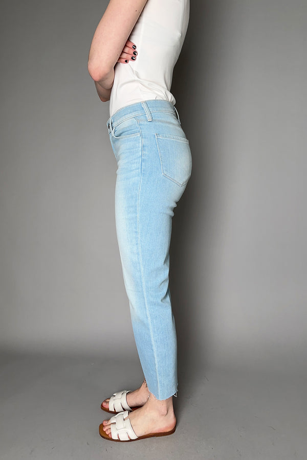 L'Agence "Windsor" Sada High Rise Cropped Slim Fit Jeans