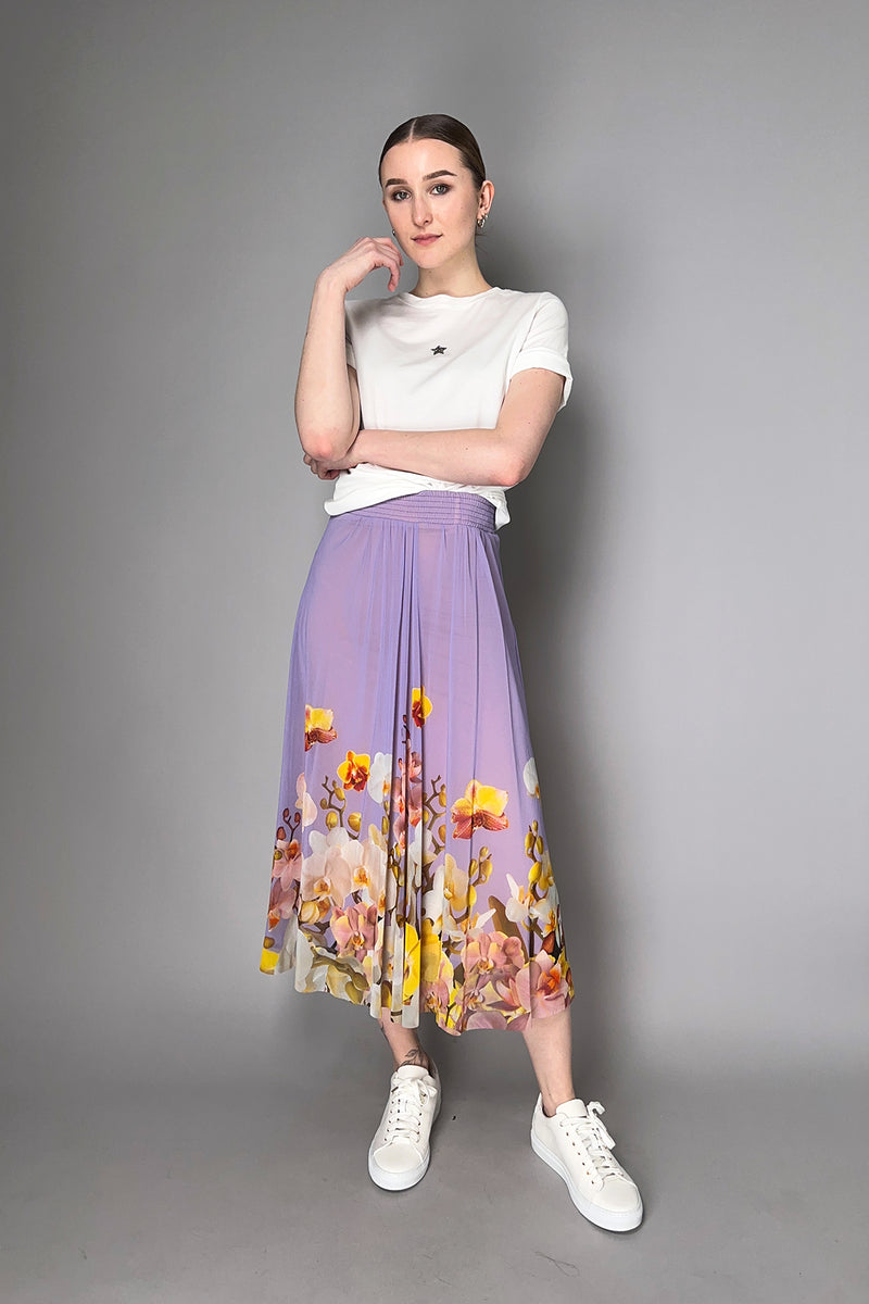Fuzzi Blooming Florals Pleated Tulle Skirt in Lavender Vancouver. Shop Online or in Store.