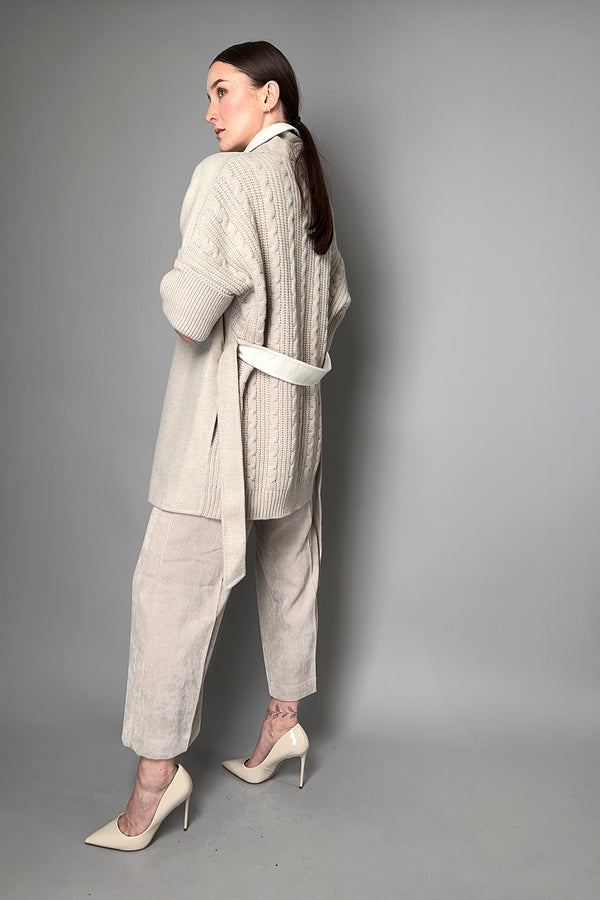 Manzoni 24 Loro Piana Cashmere Blend Coat with Knit Back in Angora- Ashia Mode- Vancouver, BC