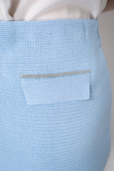 Fabiana Filippi Knit Cotton Pencil Skirt in Light Blue