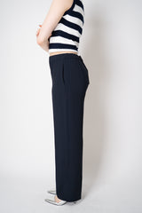 Fabiana Filippi Cady Pull-On Style Tapered Leg Pants in Dark Navy