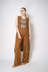 Fabiana Filippi Sequin Knit Duster  in Sienna