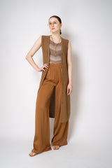 D. Exterior Knit Chevron Cropped Top with in Brown Melange Vancouver. Shop Online or in Store.