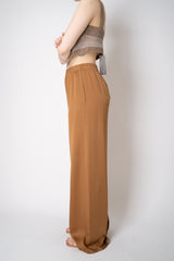 Fabiana Filippi Pull-On Style Sateen  Pants in Sienna