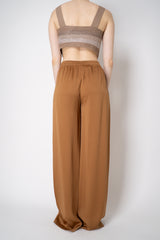 Fabiana Filippi Pull-On Style Sateen  Pants in Sienna