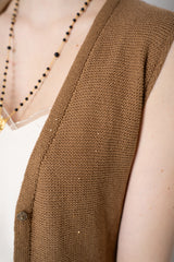 Fabiana Filippi Sequin Knit Duster  in Sienna