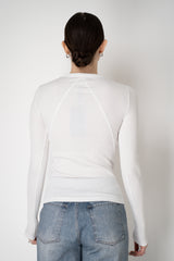 Rag & Bone The Essential Ribbed Long Sleeve Top in White Vancouver. Shop Online or in Store.