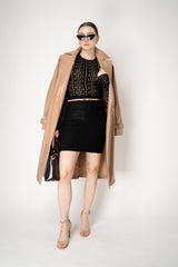 Dolce & Gabbana Glossy Coasted Trench Coat in Pale Pink Vancouver. Shop Online or in Store.