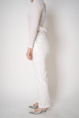 Peter O. Mahler Linen Viscose High-Rise Straight Leg Trousers in White Vancouver. Shop Online or in Store.