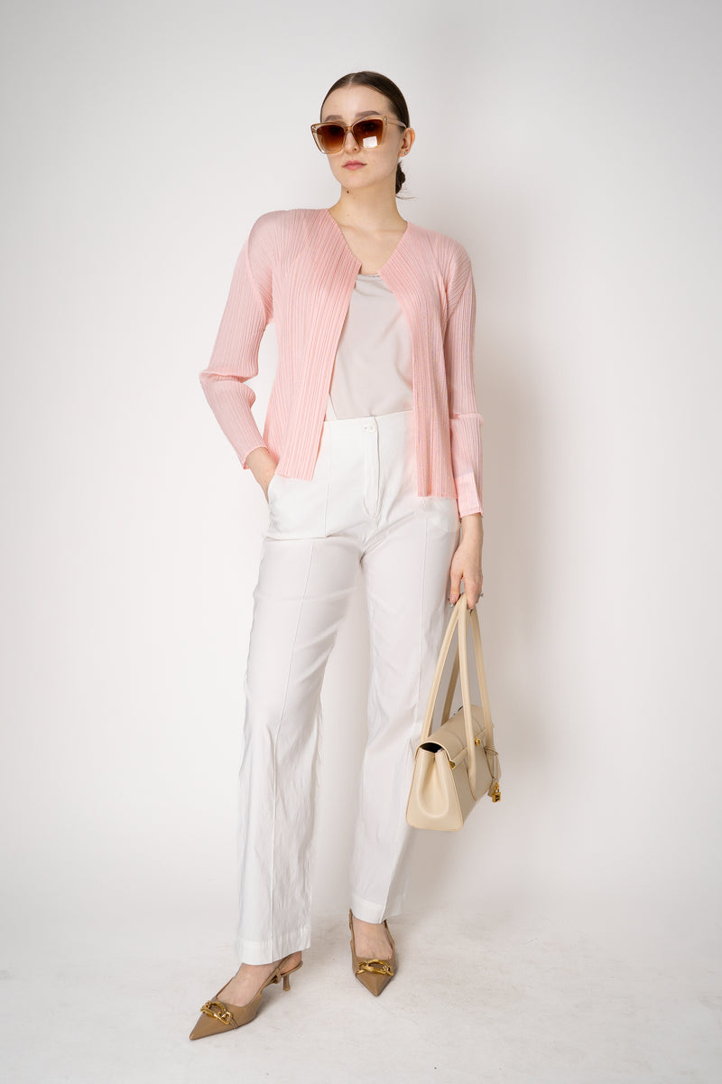 Pleats Please Issey Miyake Monthly Colors: March Cardigan in Pink