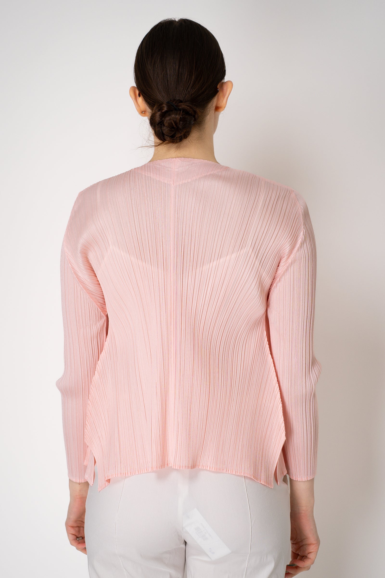 PLEATS PLEASE カーディガン　ピンク Pleats Please Issey Miyake Monthly Colors: March Cardigan in Pink