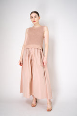 Herno Techno Taffeta HD Maxi Skirt in Rosewood Pink