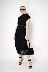 Peter O. Mahler Techno Stretch Drape Neck Sleeveless Top in Black Vancouver. Shop Online or in Store.