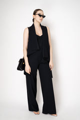 Peter O. Mahler Techno Stretch Pull-On Style Straight Leg Trousers in Black Vancouver. Shop Online or in Store.