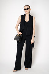 Peter O. Mahler Techno Stretch Pull-On Style Straight Leg Trousers in Black Vancouver. Shop Online or in Store.