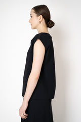 Peter O. Mahler Techno Stretch Drape Neck Sleeveless Top in Black Vancouver. Shop Online or in Store.