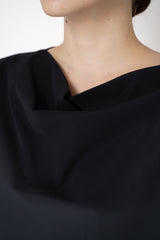 Peter O. Mahler Techno Stretch Drape Neck Sleeveless Top in Black Vancouver. Shop Online or in Store.