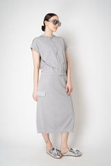 Peserico Short Sleeve Zip Up Hooded Lurex Cardigan  in Silver