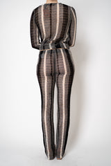 Missoni Slim Fit Crochet Knit Cover-Up Pants in Black and White