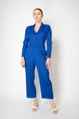 Pleats Please Issey Miyake Monthly Colors: May Straight Leg Pants in Blue