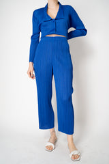 Pleats Please Issey Miyake Monthly Colors: May Straight Leg Pants in Blue