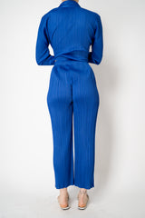 Pleats Please Issey Miyake Monthly Colors: May Straight Leg Pants in Blue