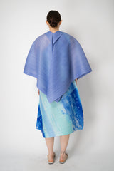 Pleats Please Issey Miyake Lucid Pleats Draping Cardigan with Tie Front in Lavender