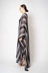 Missoni Long Sleeve Kaftan Crochet Knit Cover-Up in Black and White