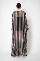 Missoni Long Sleeve Kaftan Crochet Knit Cover-Up in Black and White