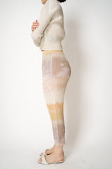Pleats Please Issey Miyake Sea Bubble Straight Leg Trousers in Sandy Beige
