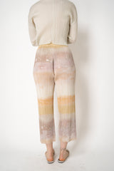 Pleats Please Issey Miyake Sea Bubble Straight Leg Trousers in Sandy Beige