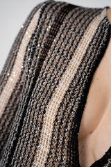 Missoni Long Sleeve Crochet Knit Cover-Up in Black and White
